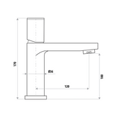 Linkware Gabe Basin Mixer - Chrome W/ Rose Gold Handle